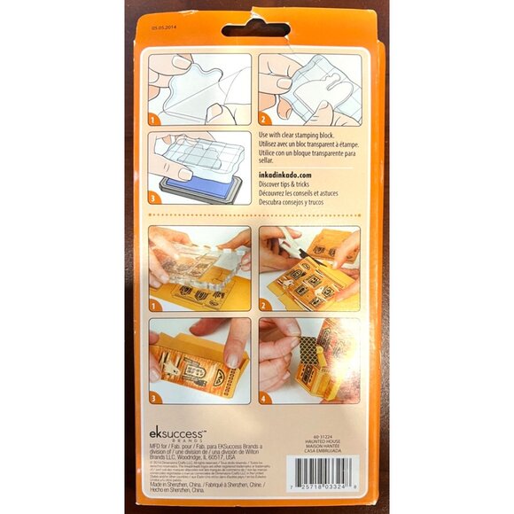 Inkadinkado Clear Halloween Stamps Paper Sculptures Craft Kit HauntedHouse60-312 - Picture 2 of 4